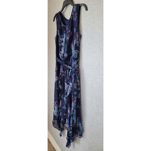 Roz & Ali Womens Sleeveless Multi-Color Dress Size 10 Fairy Flowy - Picture 4 of 16